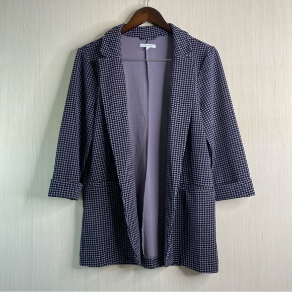Maurices Jackets & Blazers - Maurices Women's Purple Houndstooth Open Front Blazer Jacket Large